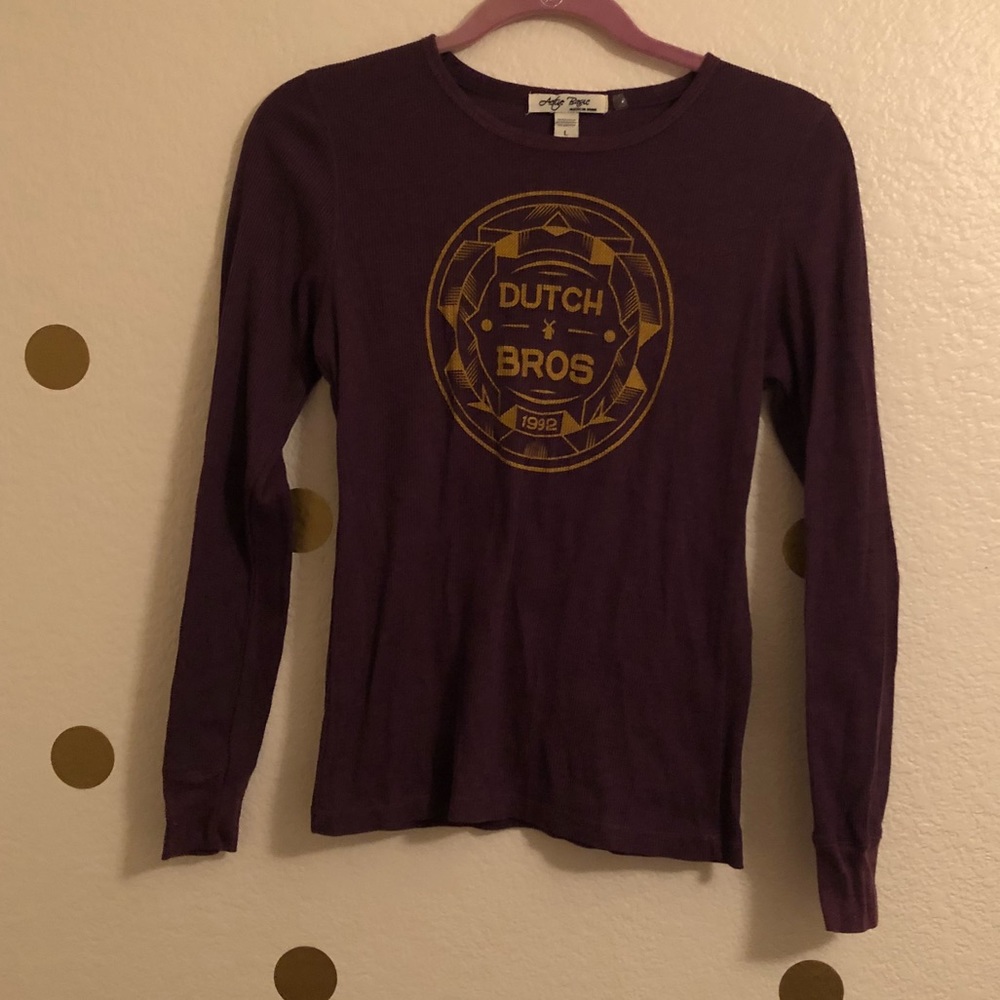 Women’s Dutch Bros dark purple thermal long sleeve